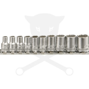 Dugókulcs - crowafej készlet 1/4" 12 szögű COLOS rövid 10 db-os Genius