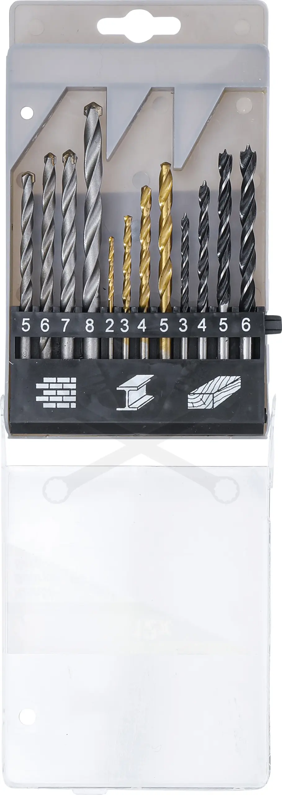 Csigafúró készlet Kombinált: Betonhoz + Acélhoz + Fához 3x4=12 db-os készlet - Image 4
