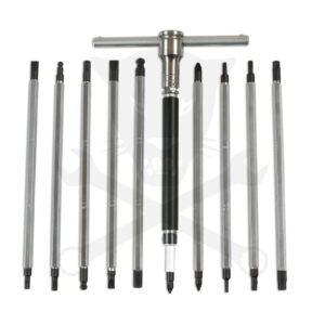 T-alakú csavarhúzó 12 db-os készlet, Torx, Imbusz, PH, PZ - Laser