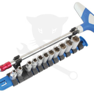 Dugókulcs készlet T-hajtókarral 1/4" - 12 db-os 4 - 13 mm Motorkerékpár