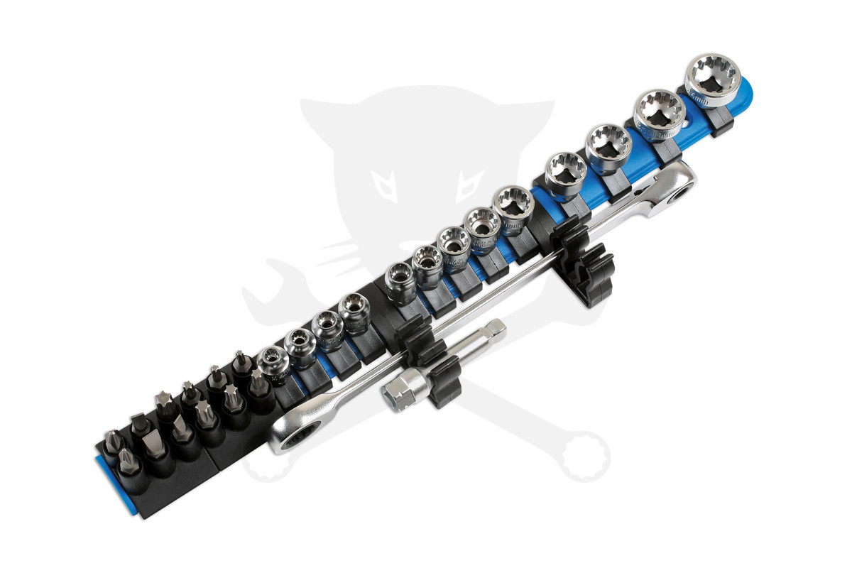 Dugókulcs - crowafej készlet 1/4" Gear Lock - Alldrive 27 db +Tartozékok