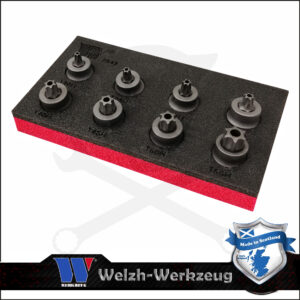 Rátűzőkulcs készlet 3/8" Torx T10H-T55H mm - extra alacsony,furat - Welzh