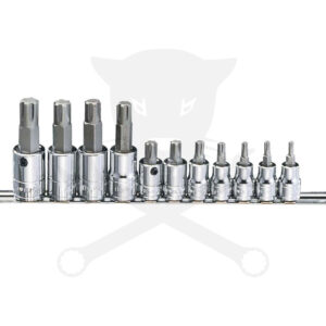 Rátűzőkulcs - crowa+bit készlet 3/8" - 1/2" RIBE 4-16-ig 11 db-os Genius