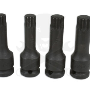 Légkulcsfej készlet 1/2" XZN (spline) M12-M18 - 4 db-os