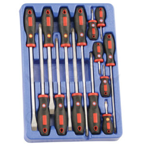Tálcás Genius csavarhúzó készlet SL + PH + PZ 14 db-os - 1/2