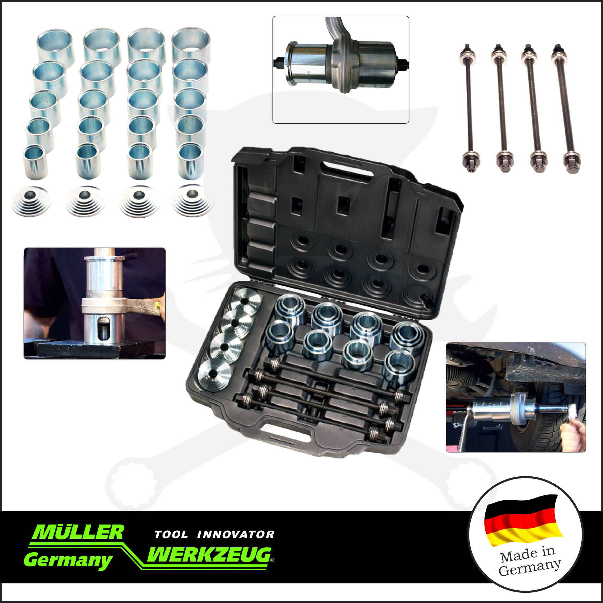 Szilent és csapágy ki-beszerelő klt 34-72 mm - Type 1 - MÜLLER