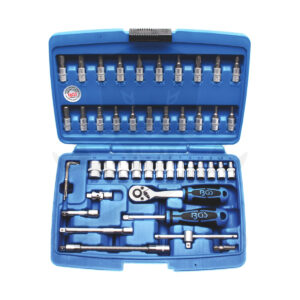 Dugókulcs készlet 1/4" 6 lap "Super Lock" 46 db-os komplett készlet - BGS