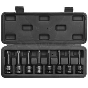Légkulcsfej készlet 1/2" Torx T25-T60 - hosszú 9 db-os Neo