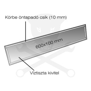 Homokfúvó szekrényhez fólia 350/420 1 db VILÁGÍTÁSRA 600x100mm(PT-SBC350/420-FV)