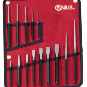 Vágó-kiütő-pontozó készlet 14 db-os metrikus Genius