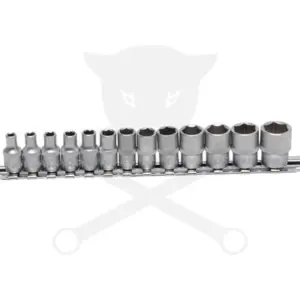 Dugókulcs - crowafej készlet 1/4" 6 lap normál 13 db-os  4-14 mm