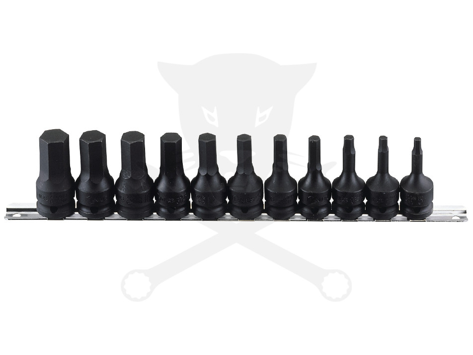Légkulcs imbuszfej készlet 1/2" 5-19 mm 11 db-os Genius