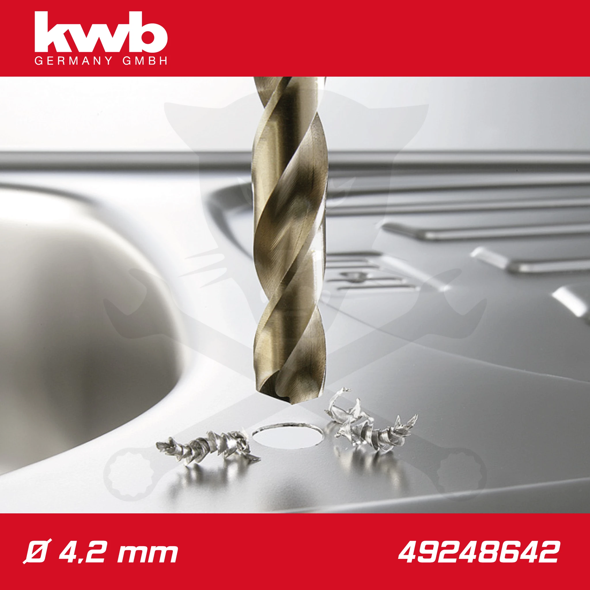 Csigafúró 4,2 mm HSS-E Co5 DIN 338 Profi 5% Cobalt "M5" - KWB - Image 3