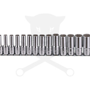 Dugókulcs - crowafej készlet 3/8" 12 szögű hosszú 6-21 mm 16 db Genius