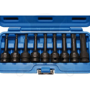 Légkulcsfej Torx készlet 9 db-os T20-T25-T30-T40-T45-T50-T55-T60-T70