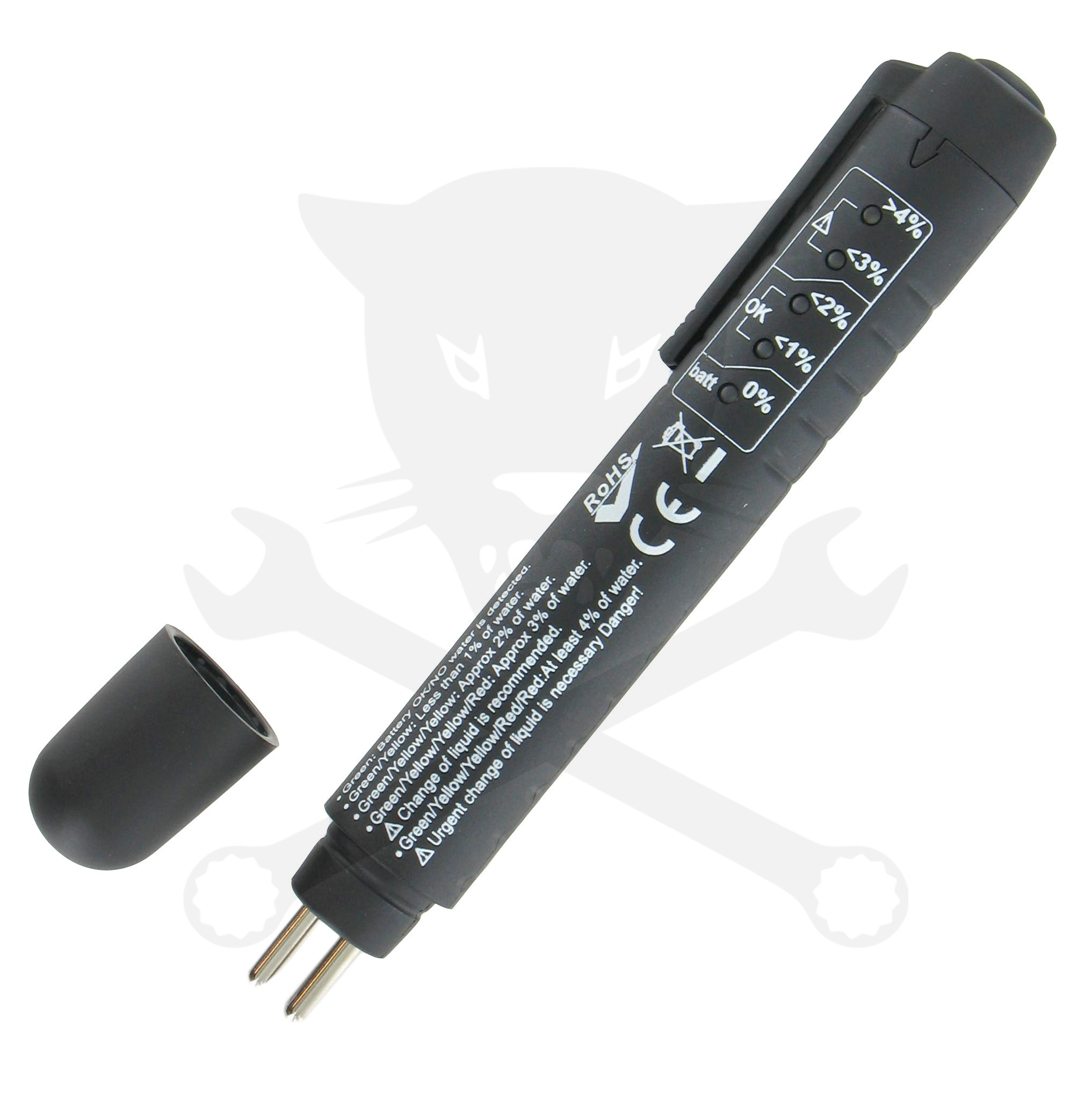 Fékolaj teszter 5 ledes profi DOT 3 - DOT 4 - DOT 5.1 - Hubitools