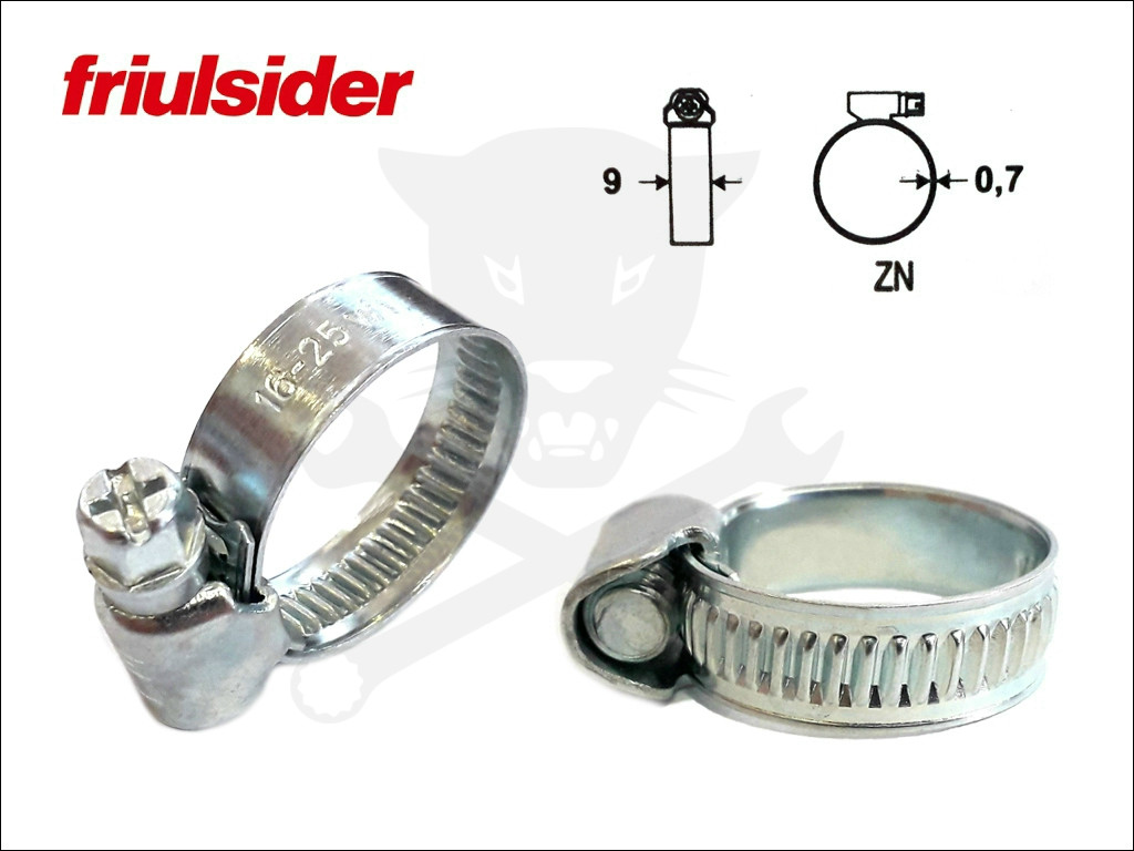 Bilincs 16-25 mm - 9 mm W1 FM - Clampex - Friulsider (16-25FRIU)