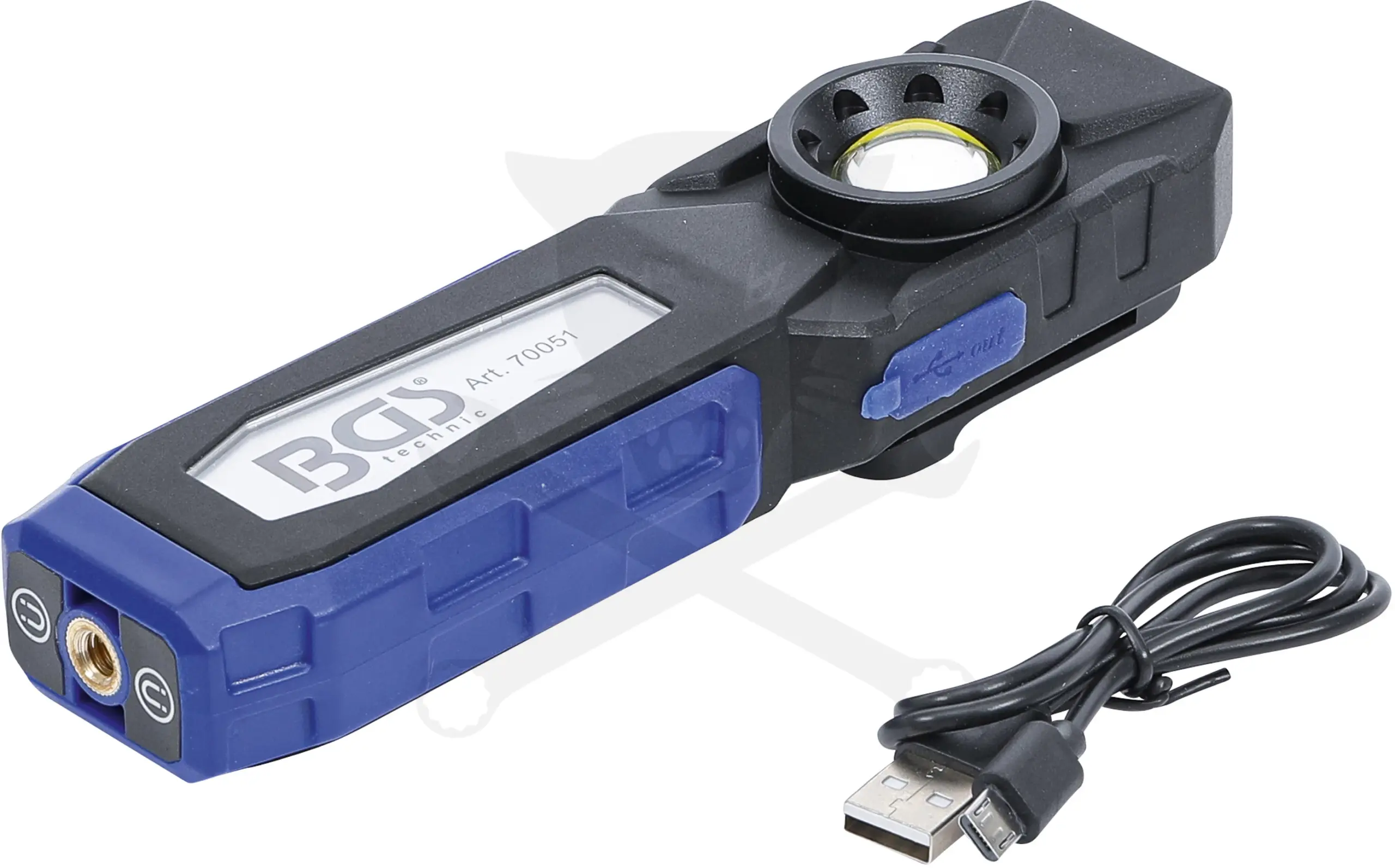 Szerelőlámpa LED COB + 1 ledes dönthető akkus 10W szerelőlámpa -BGS - Image 2
