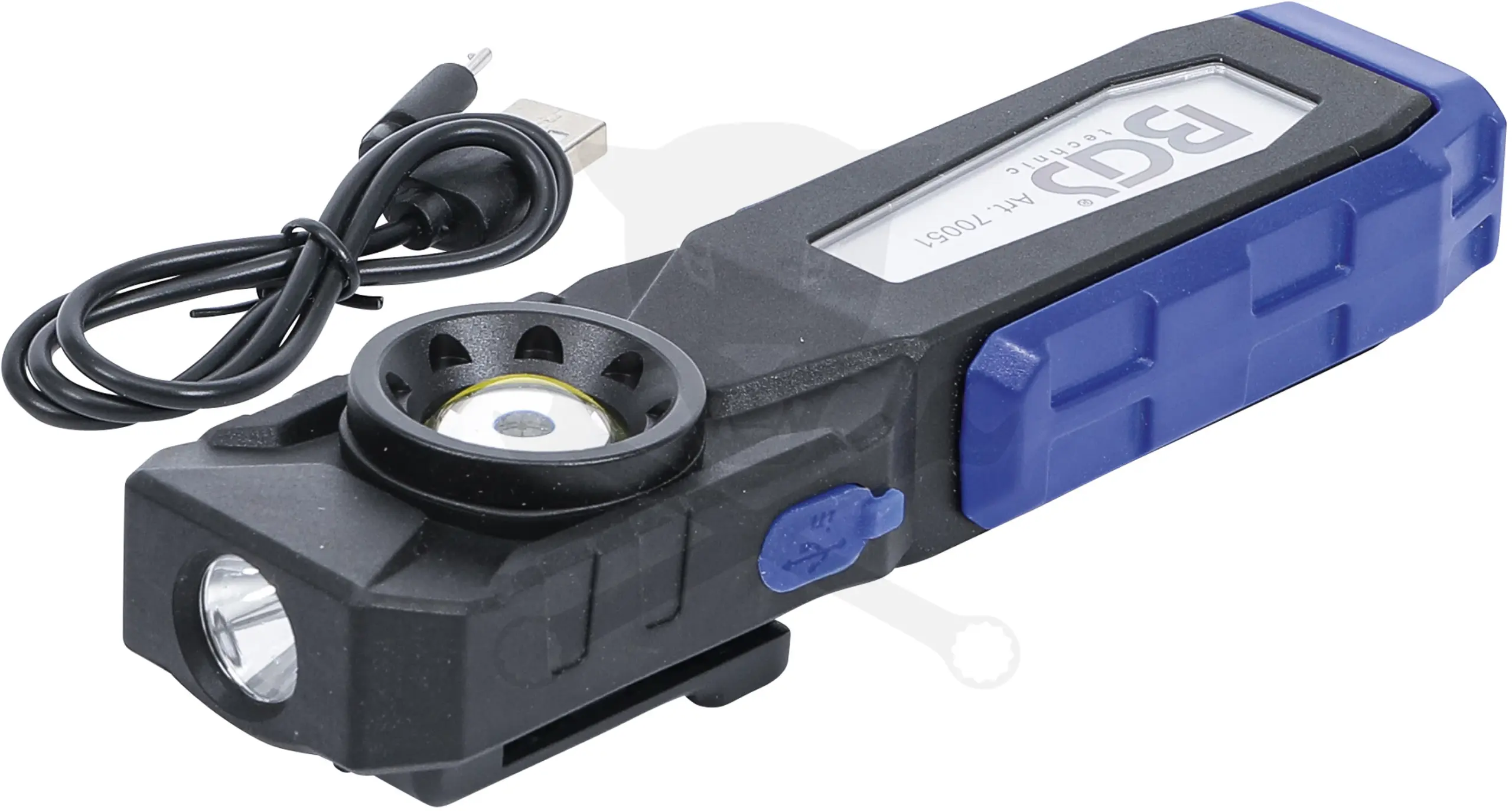 Szerelőlámpa LED COB + 1 ledes dönthető akkus 10W szerelőlámpa -BGS - Image 3