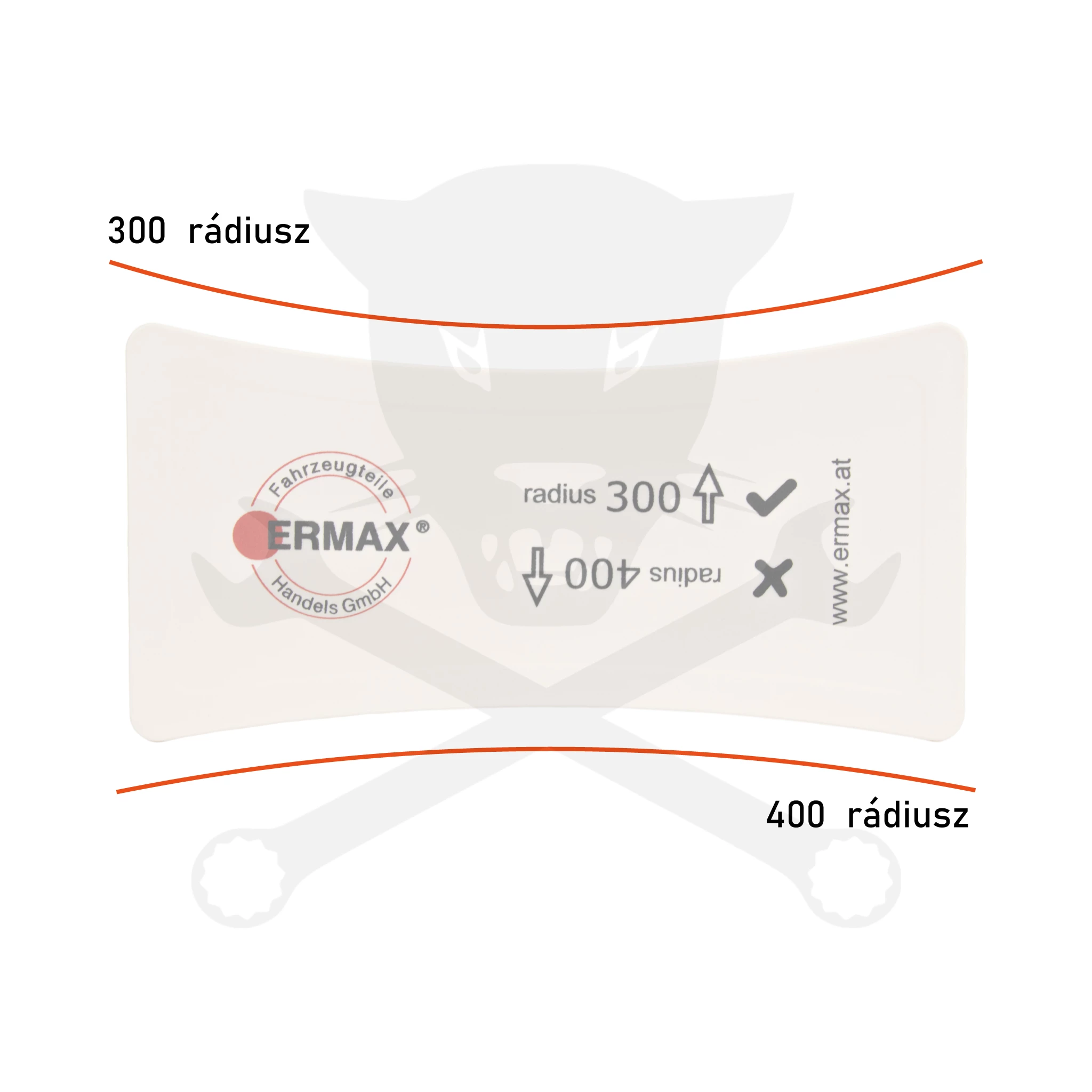 Vizsgasori holttér tükörsablon - teherautós - Ermax - Image 2