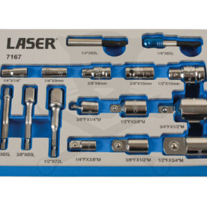Adapter készlet 1/4 - 3/4" - 1/2" -os szűkítőkkel - Laser