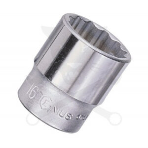 Dugókulcs - crowafej 3/8" 12 lap normál 22 mm Genius