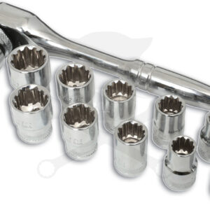 Dugókulcs készlet Gear Lock - Alldrive 3/8" 11 db 8-19 mm +1 db racsni
