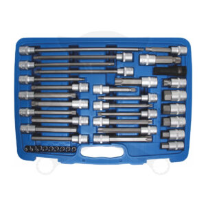 Rátűzőkulcs - crowa+bit készlet 1/4-1/2" imb.+TX+XZN+RIBE 38 részes BGS