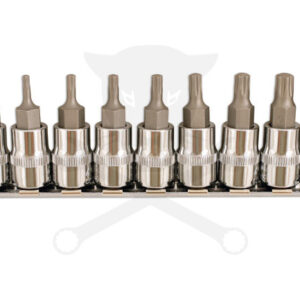Rátűzőkulcs - crowa+bit készlet Torx Plus® 9 darabos TP10 - TP50 3/8"