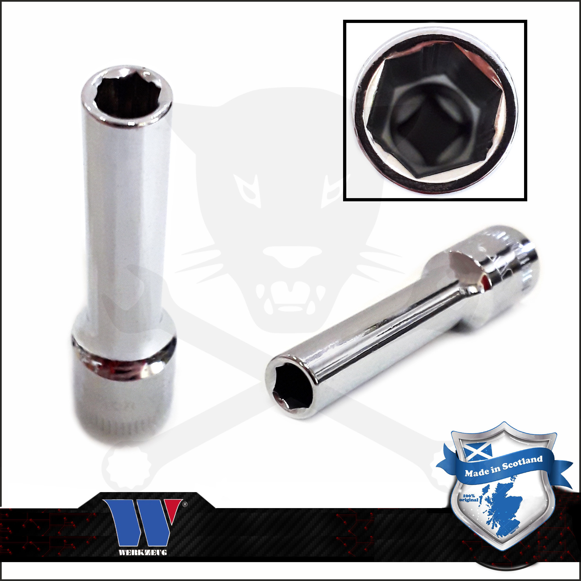 Lok-Typ Dugókulcs - crowafej 1/4" 5.5 mm 6 lap hosszú - Welzh