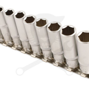 Dugókulcs - crowafej készlet 1/4" 6 lap hosszú COLOS 9 db-os