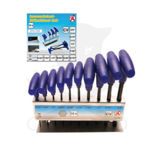 Imbuszkulcs készlet T-fogantyús COLOS 10 db-os 3/32"-3/8"
