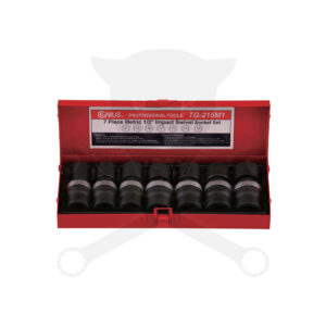 Légkulcsfej készlet 1/2"  7 db 13-21 mm metrikus rövid - Csuklós- Genius