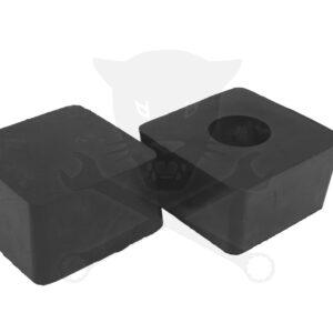 Gumikocka négyzet 120x120x65 mm közepes -  alul sima-lyukas