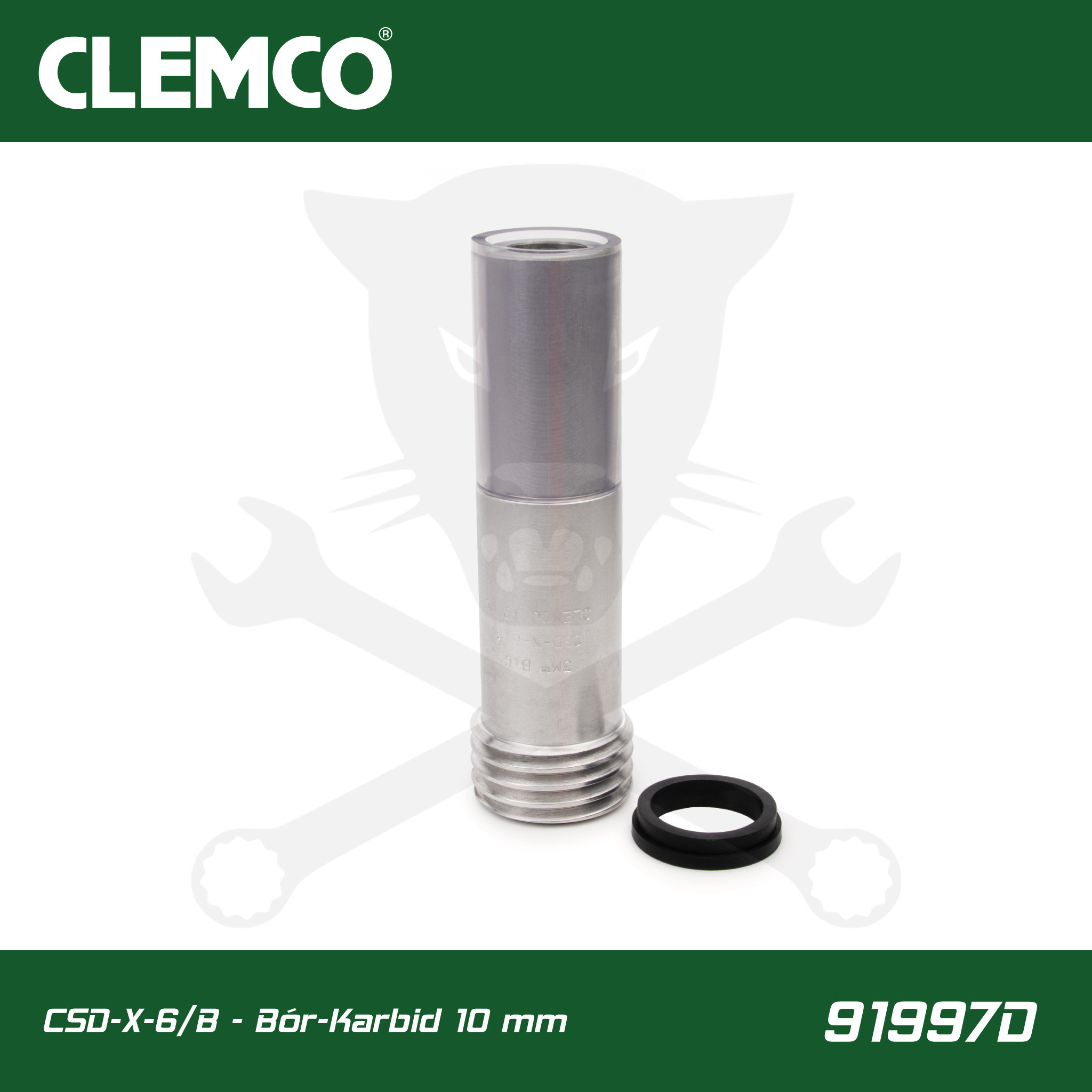 Homokfúvó géphez CLEMCO fúvóka - Bór-Karbid 10 mm x 160 mm - CSD-X-6/B