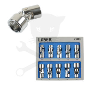 Kardáncsuklós dugókulcs készlet 3/8" 10-19 mm 10 részes készlet