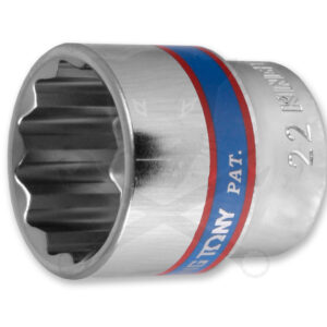 Dugókulcs - crowafej 3/8" 12 lap normál 22 mm