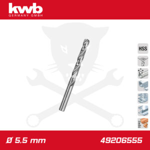 Csigafúró  5,5 mm HSS-G DIN 338 Silver Star - KWB