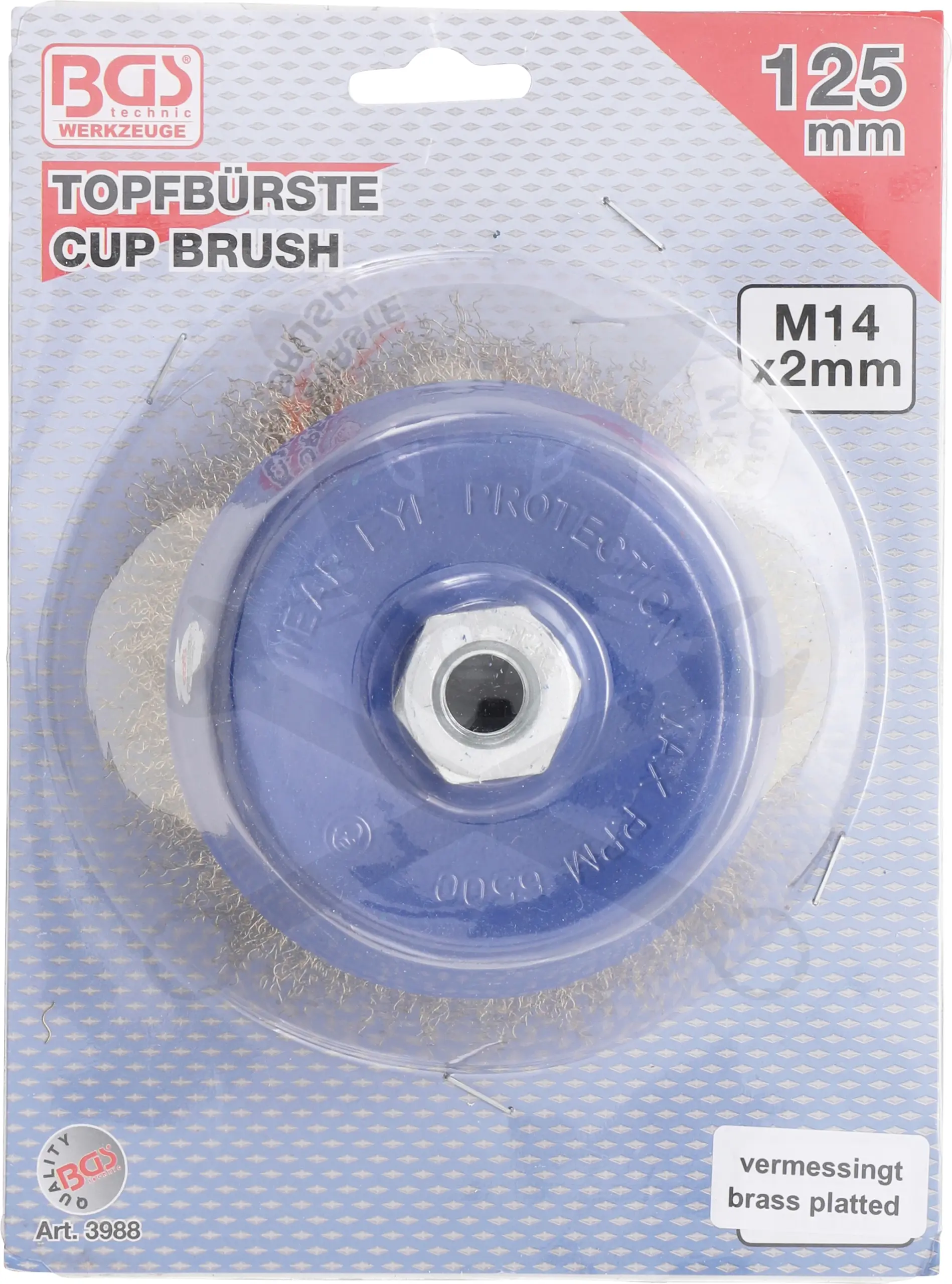 Drótcsiszoló fazékkefe 125 mm Acél M14 x 2.0 menet - sarokcsiszolóhoz - Image 4