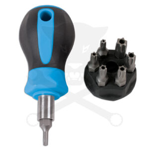 Csavarhúzó bit hajtó + torx lyukas bit készlet T10-T40