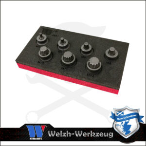 Rátűzőkulcs készlet 3/8" XZN Spline M4 - M14 - extra alacsony - Welzh