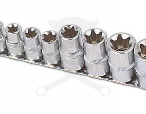 Dugókulcs - crowafej készlet 1/2"-3/8"-1/4" belső torx 14 db-os E4 - E24