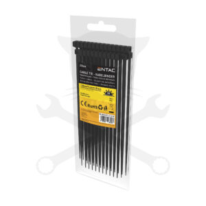 Kábelkötegelő 4,6x120 - Fekete - 200 db-os - Entac