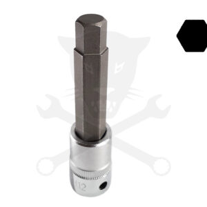 Rátűzőkulcs - crowa+bit 1/2" imbusz 12 mm, hosszú