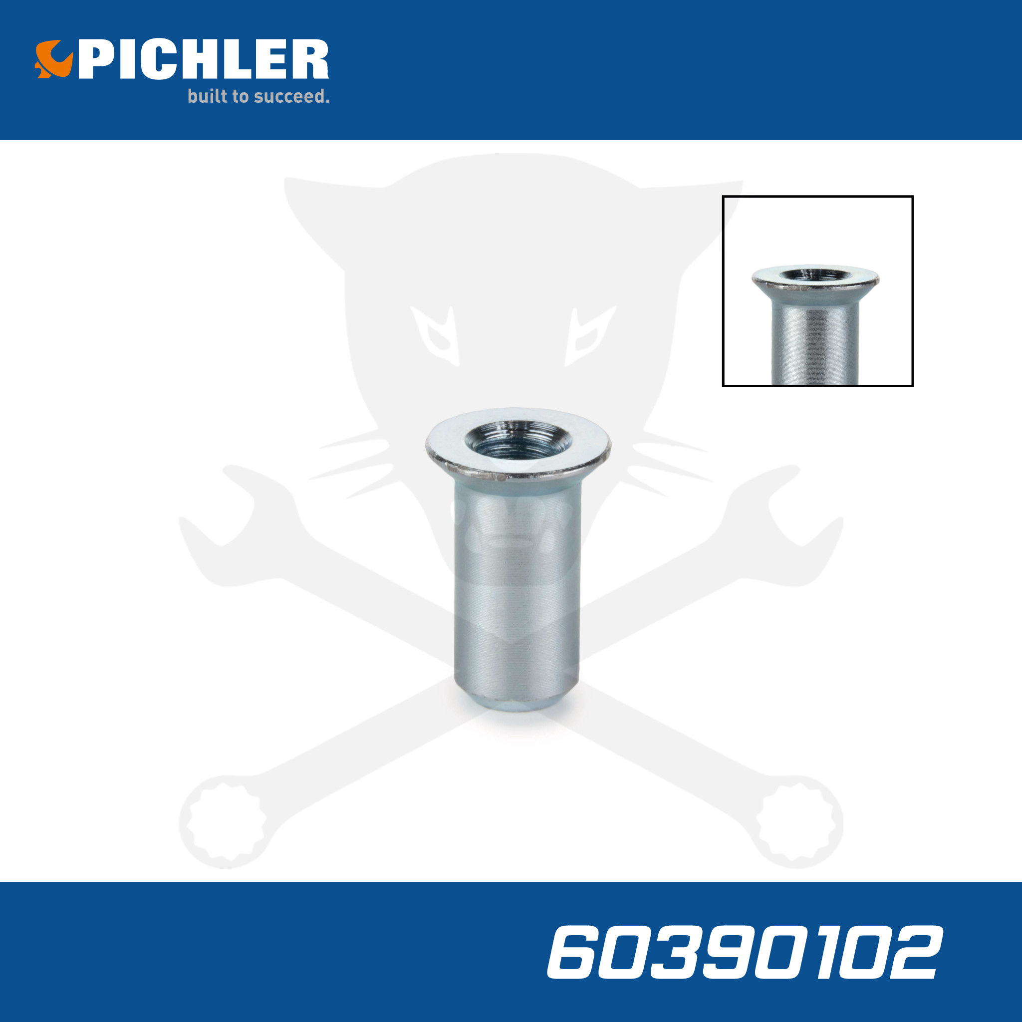 Pichler porlasztó hegy-furat vakdugó 10 mm-es peremmel -1 db- pl: M9R