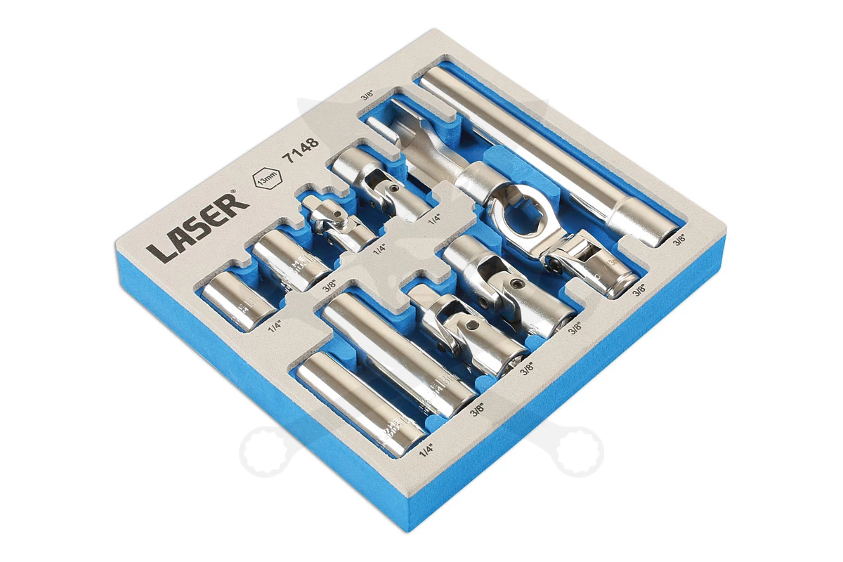 Dugókulcs és adapter készlet 13 mm-es Master készlet 1/4" - 3/8" - Laser - Image 3