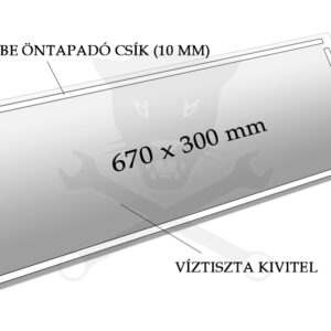 Homokfúvó szekrényhez fólia 990 Litereshez 1 db ABLAKRA 670x300mm