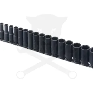 Légkulcsfej készlet 3/8" 16 db 7-22 mm metrikus hosszított 6 lapú -Genius