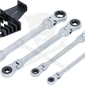 Torx csillagkulcs készlet csuklós racsnis 4 db-os  E6 - E24 - BGS