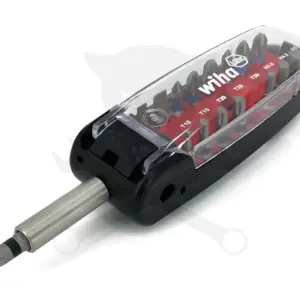 Bit készlet 17 db-os vegyes + 1/4" adapter CroCo markolat dobozban